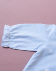 חולצת פסים ארוכה עם אווז רקום | 6-9 חודשים