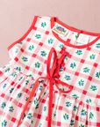 Checkered and floral dress | 6-9 months