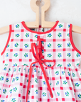 Checkered and floral dress | 6-9 months