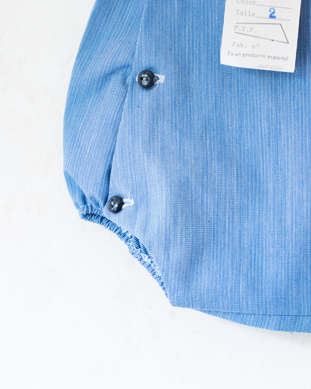 Blue romper with a boy riding a scooter | Spanish Deadstock | 12-18 months