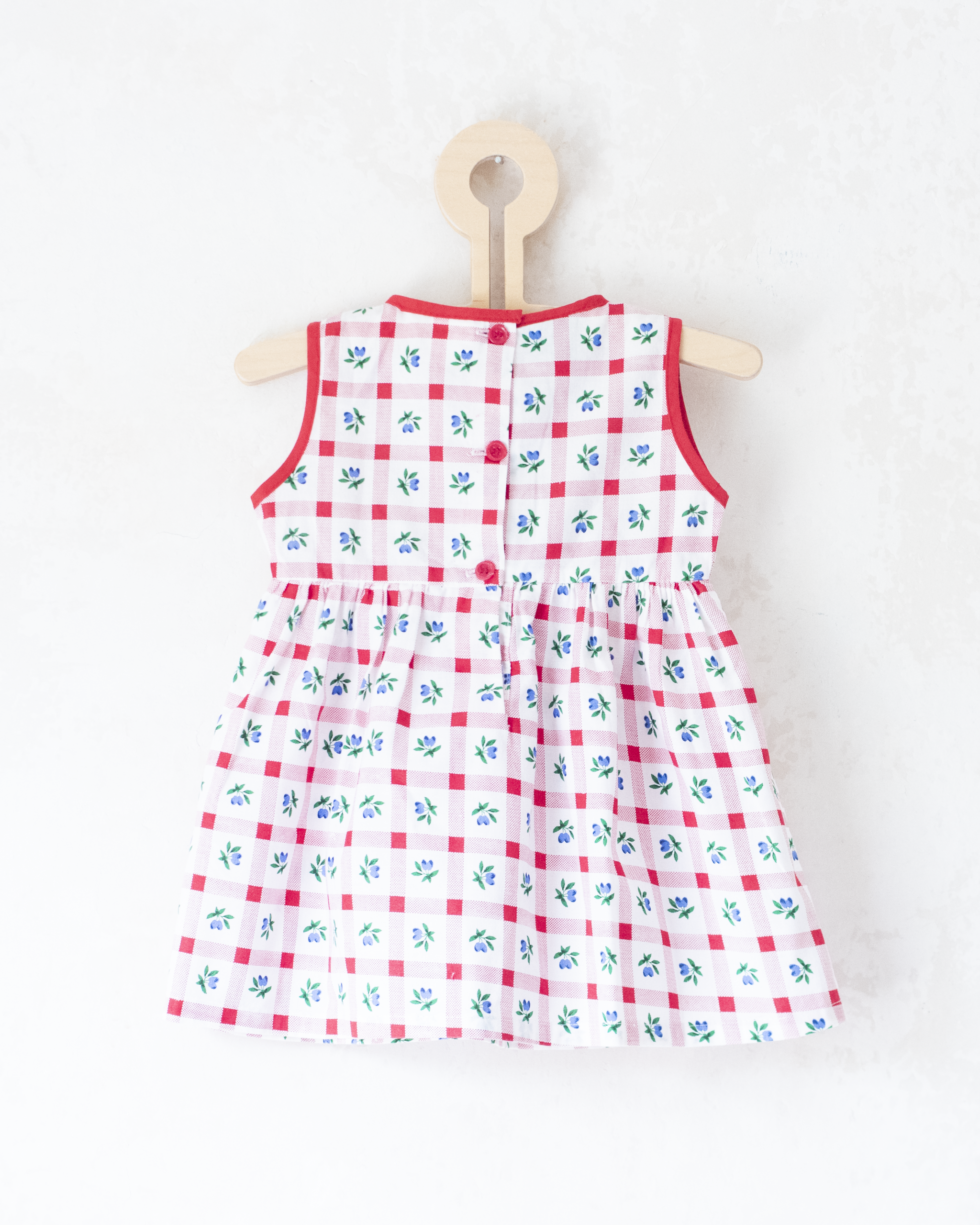 Checkered and floral dress | 6-9 months