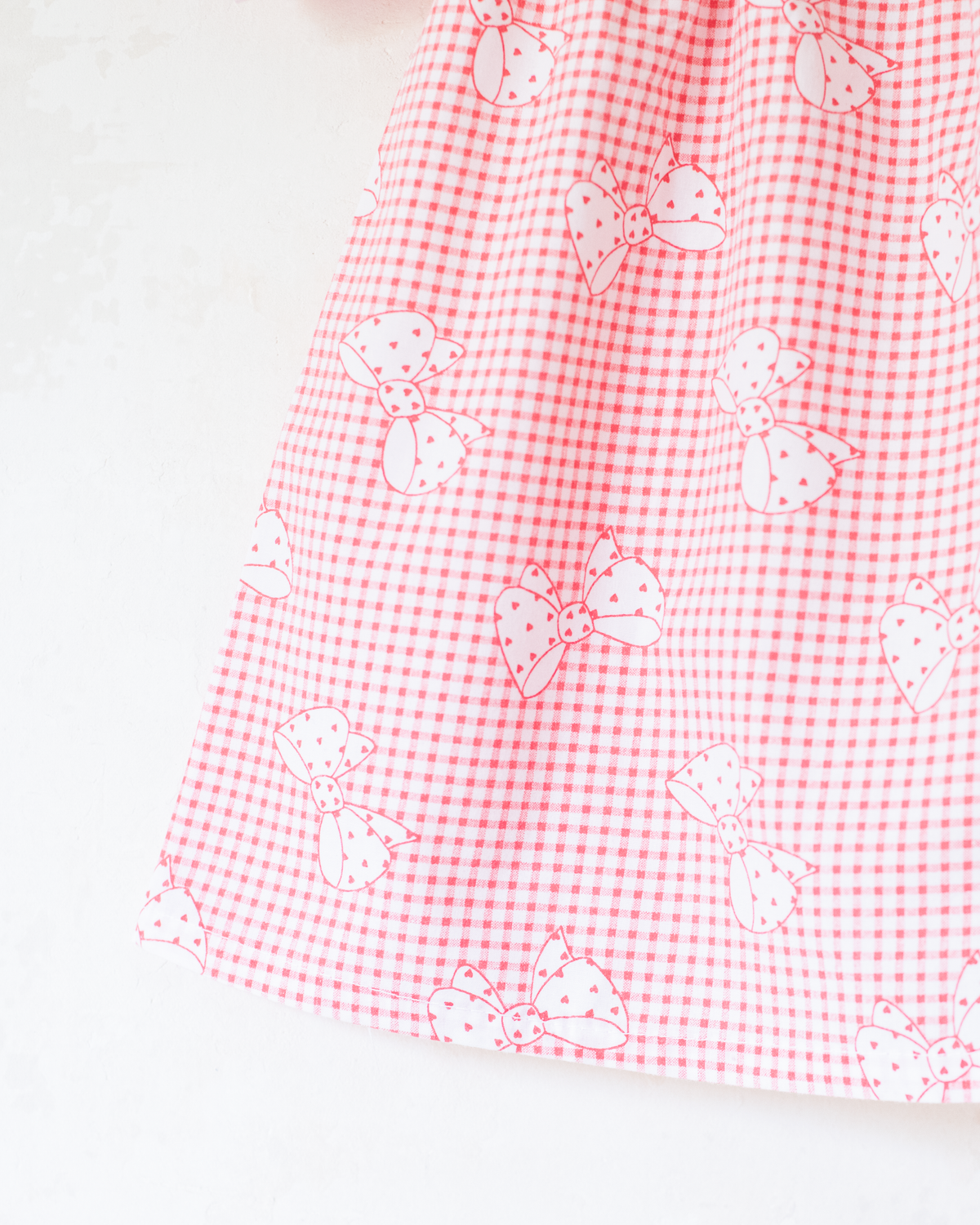 Plaid dress with bow ties and hearts | 12-19 months