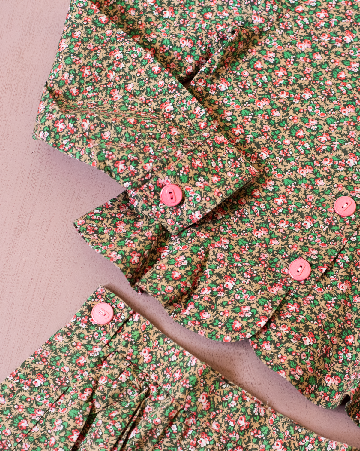 Gorgeous floral set with long shirt and skirt | 10-11 years