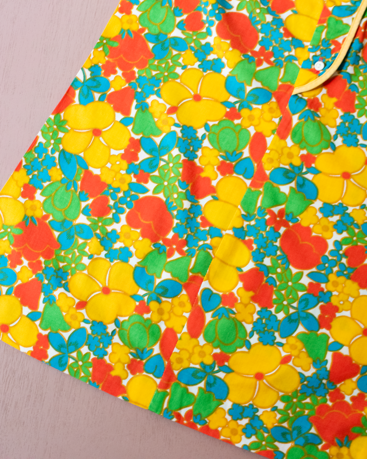 1970s French Floral Summer Dress | 7-8 Years
