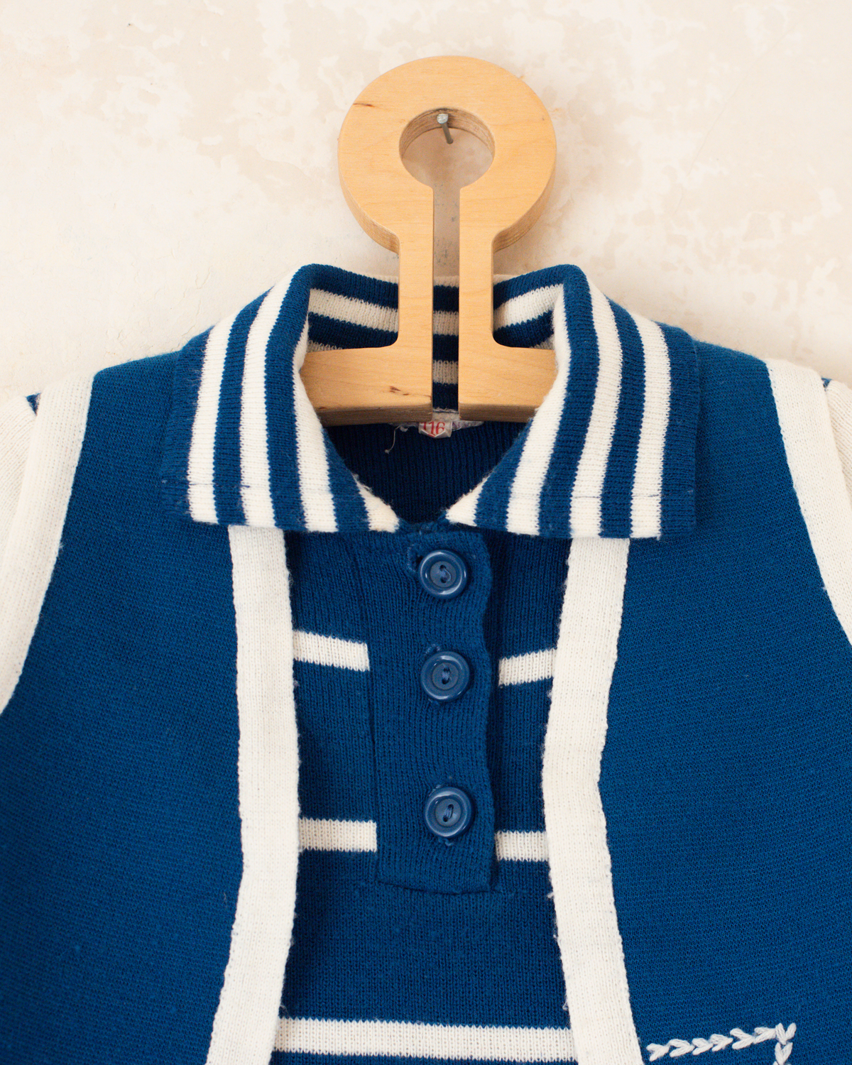 Dress and vest in blue and white with flowers | 5-6 years