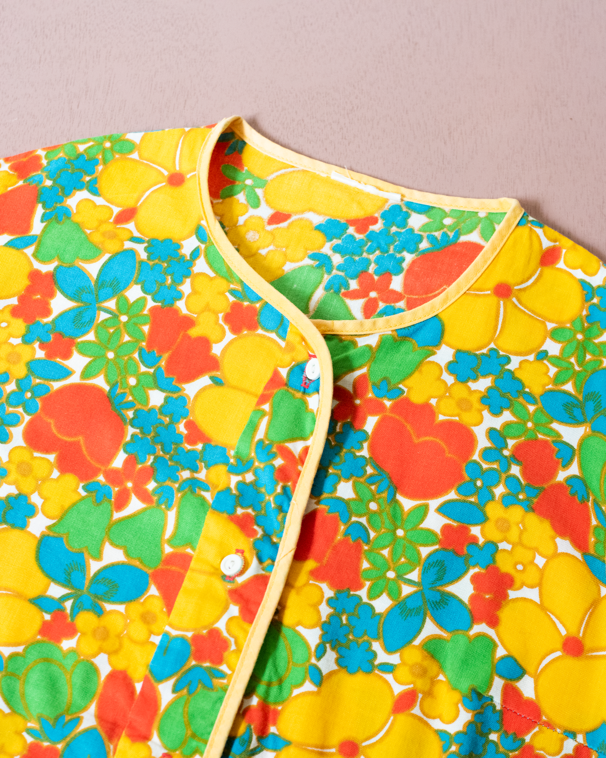 1970s French Floral Summer Dress | 7-8 Years