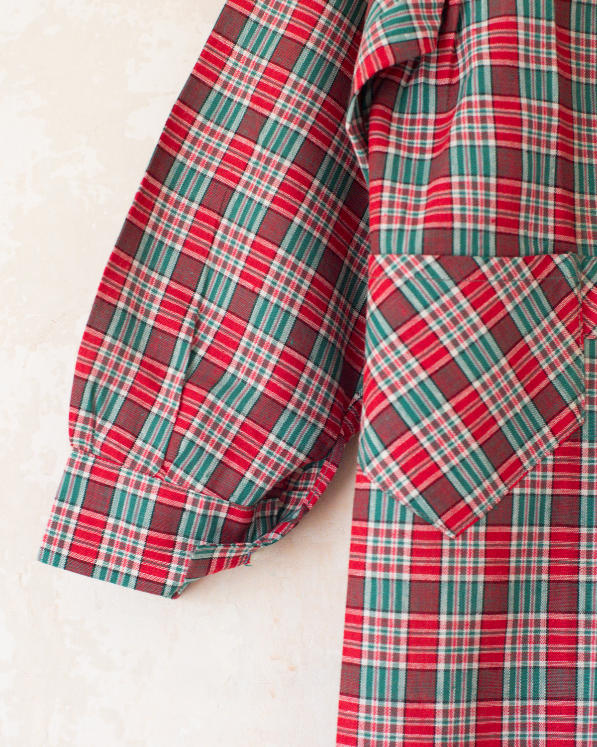 Plaid tunic French school shirt | Dead stock from the seventies | 5-6 years