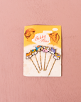 Cats | Vintage 50/60's hand painted 6 hair pins | New old stock