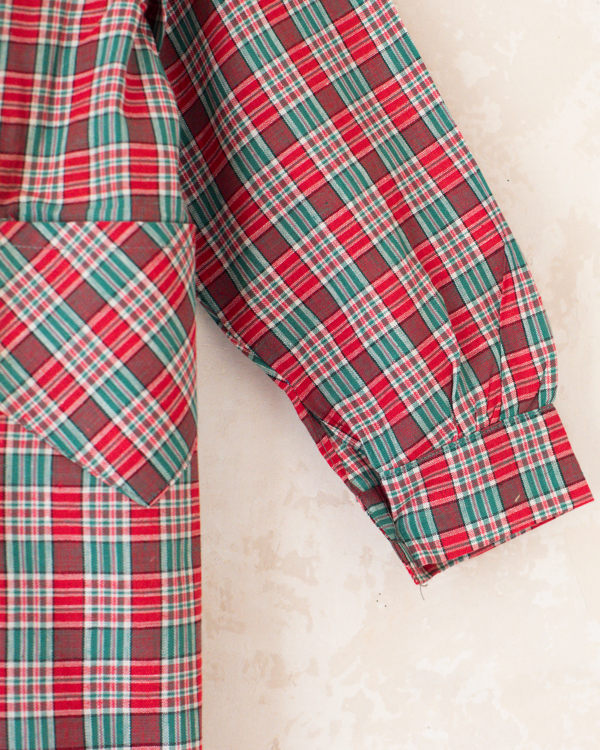 Plaid tunic French school shirt | Dead stock from the seventies | 5-6 years