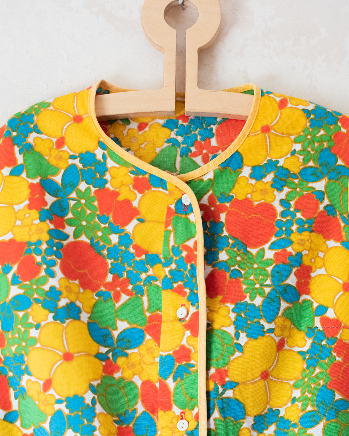 1970s French Floral Summer Dress | 7-8 Years