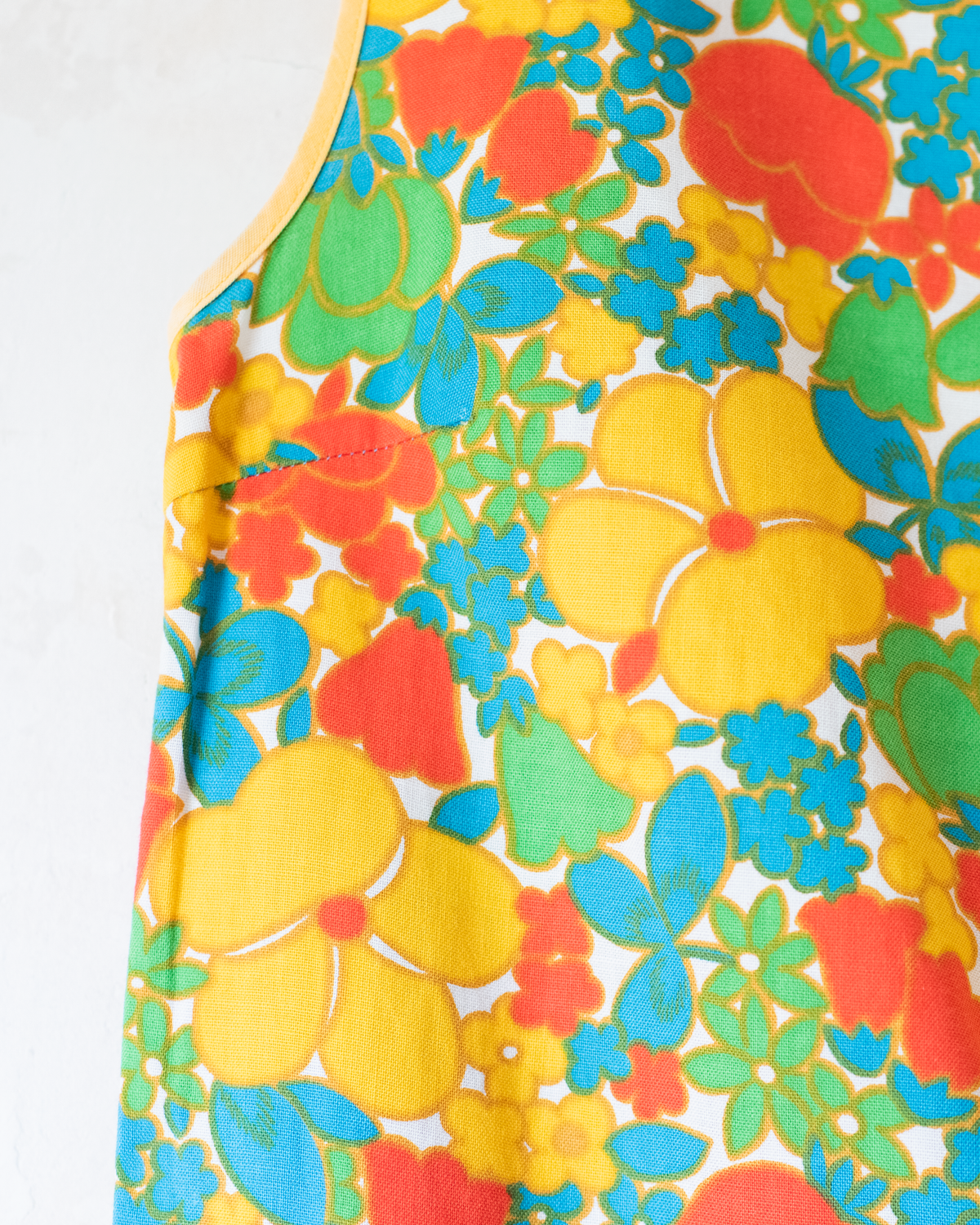 1970s French Floral Summer Dress | 7-8 Years