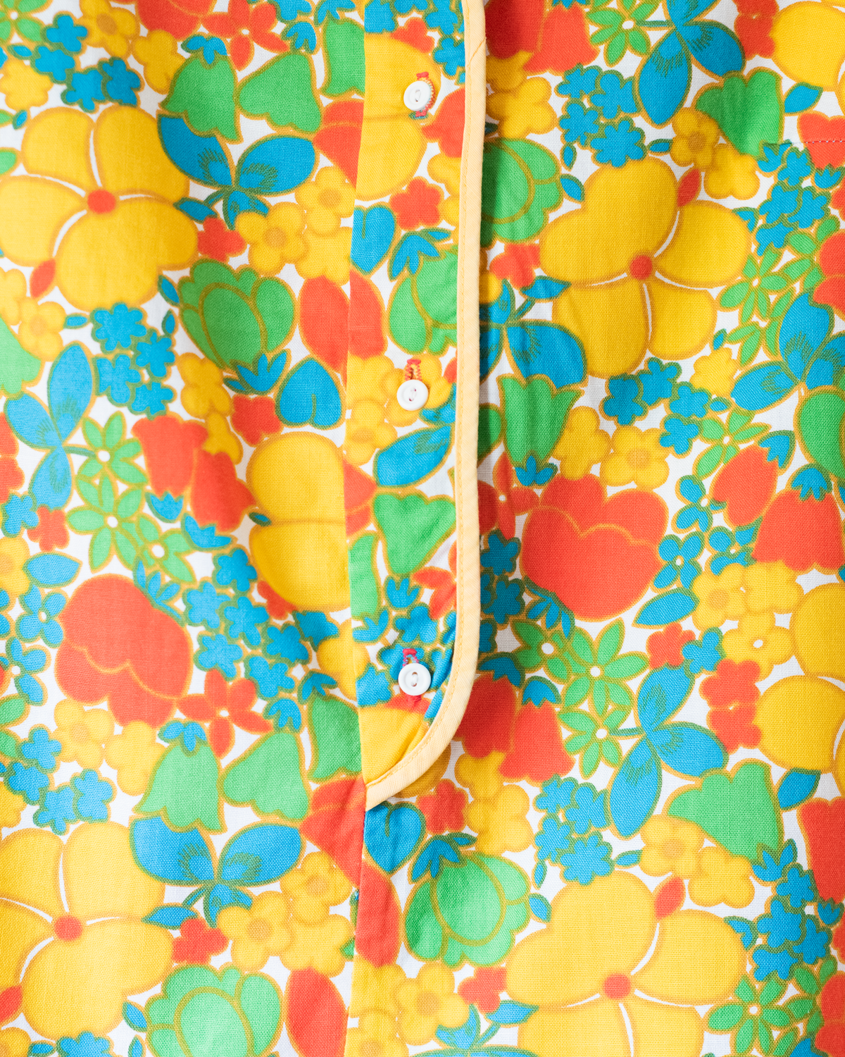 1970s French Floral Summer Dress | 7-8 Years