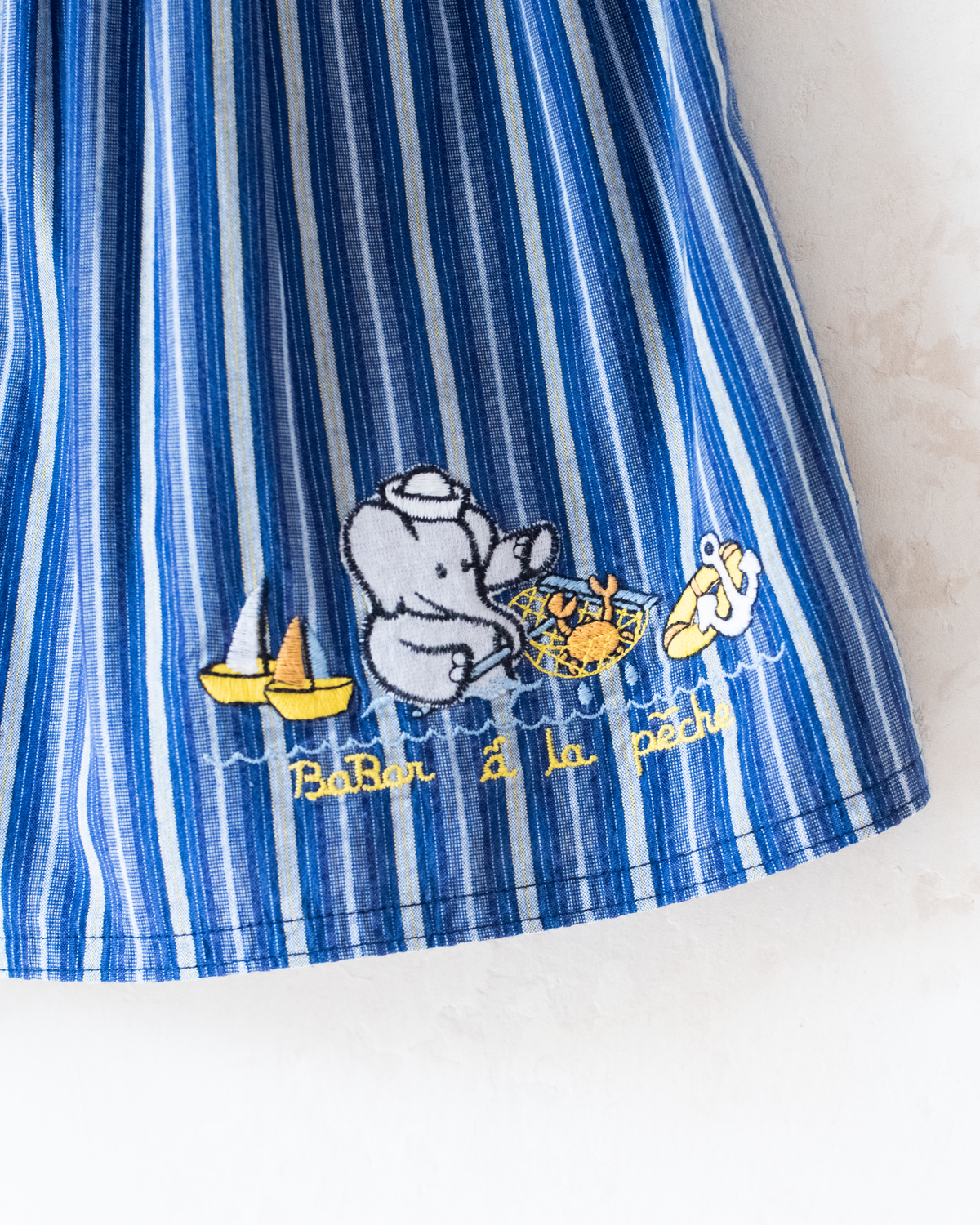 Striped dress with embroidery by the King at the Bar | 18-24 months