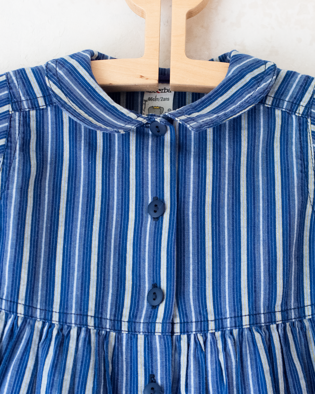 Striped dress with embroidery by the King at the Bar | 18-24 months