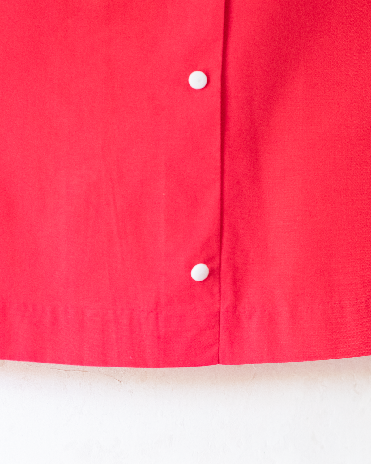 Red tunic/dress with dog and street lamp girl embroidery | 9-12 months