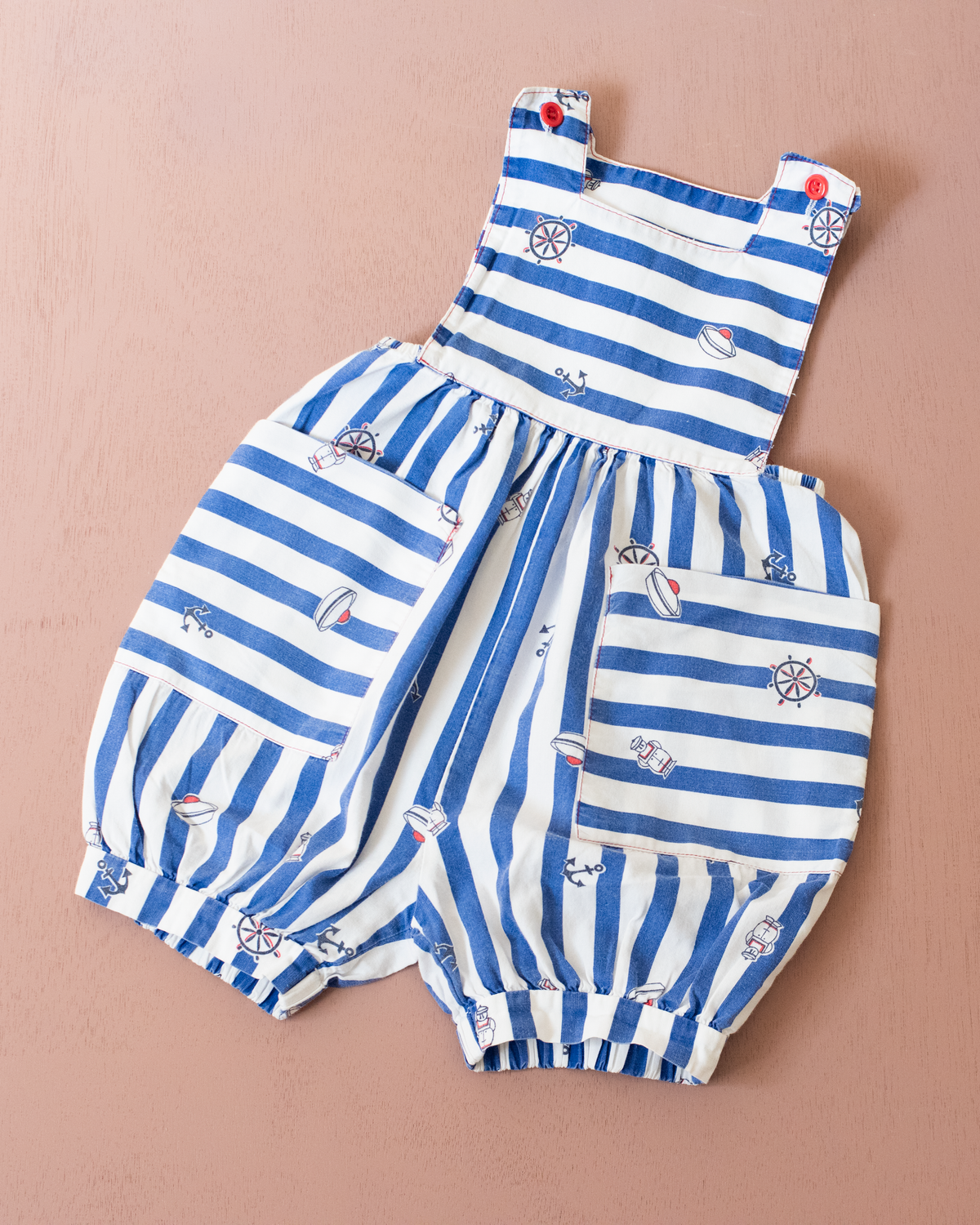 Striped sailor overalls | 3-6 months