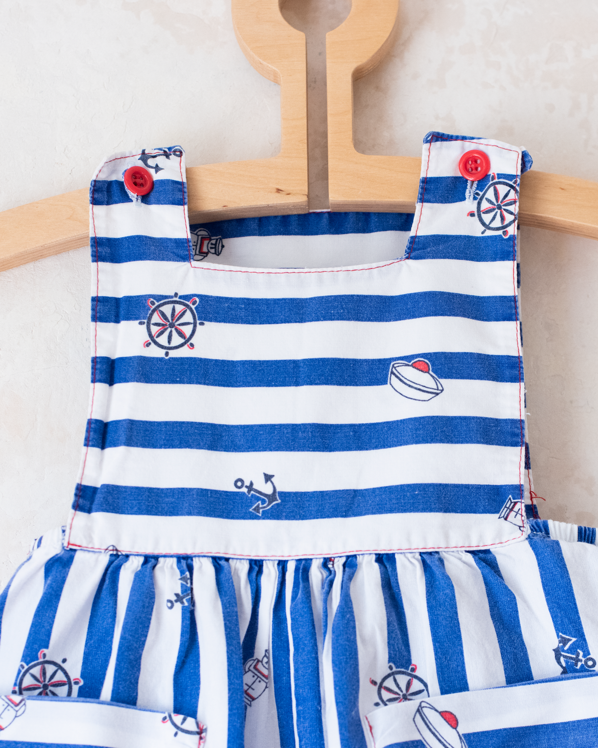 Striped sailor overalls | 3-6 months