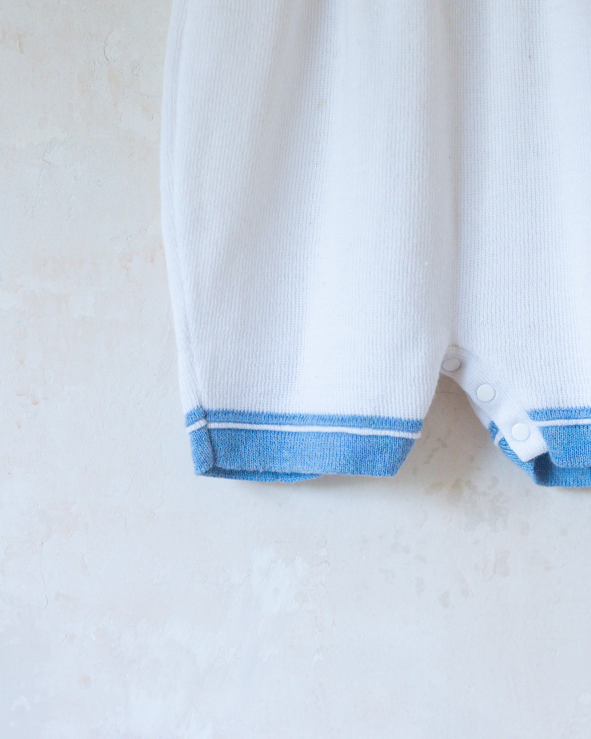 Knitted White Sailor Romper | 18-24 Months
