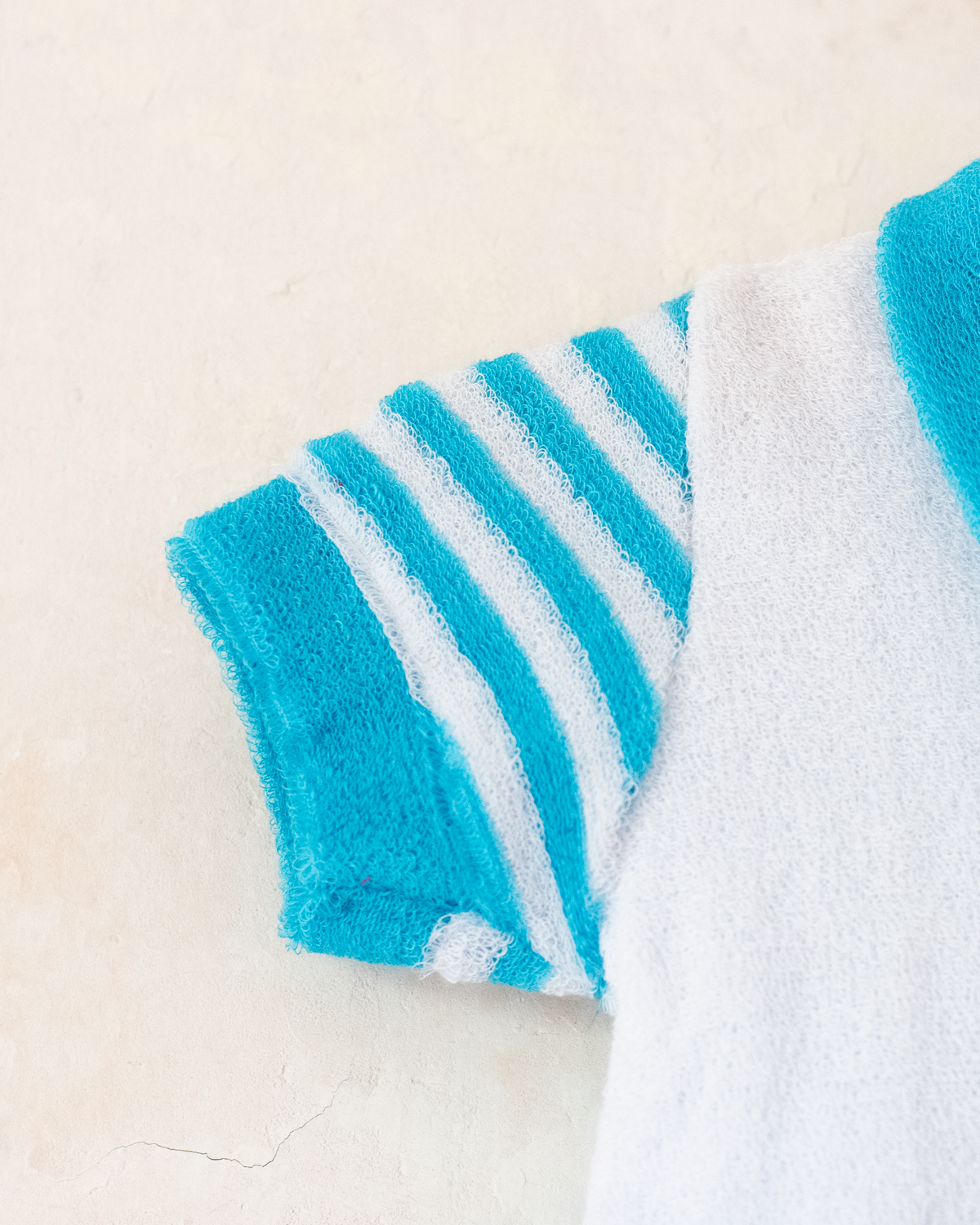 Towelling overalls with stripes and a lighthouse | Spanish dead stock | 6-9 months