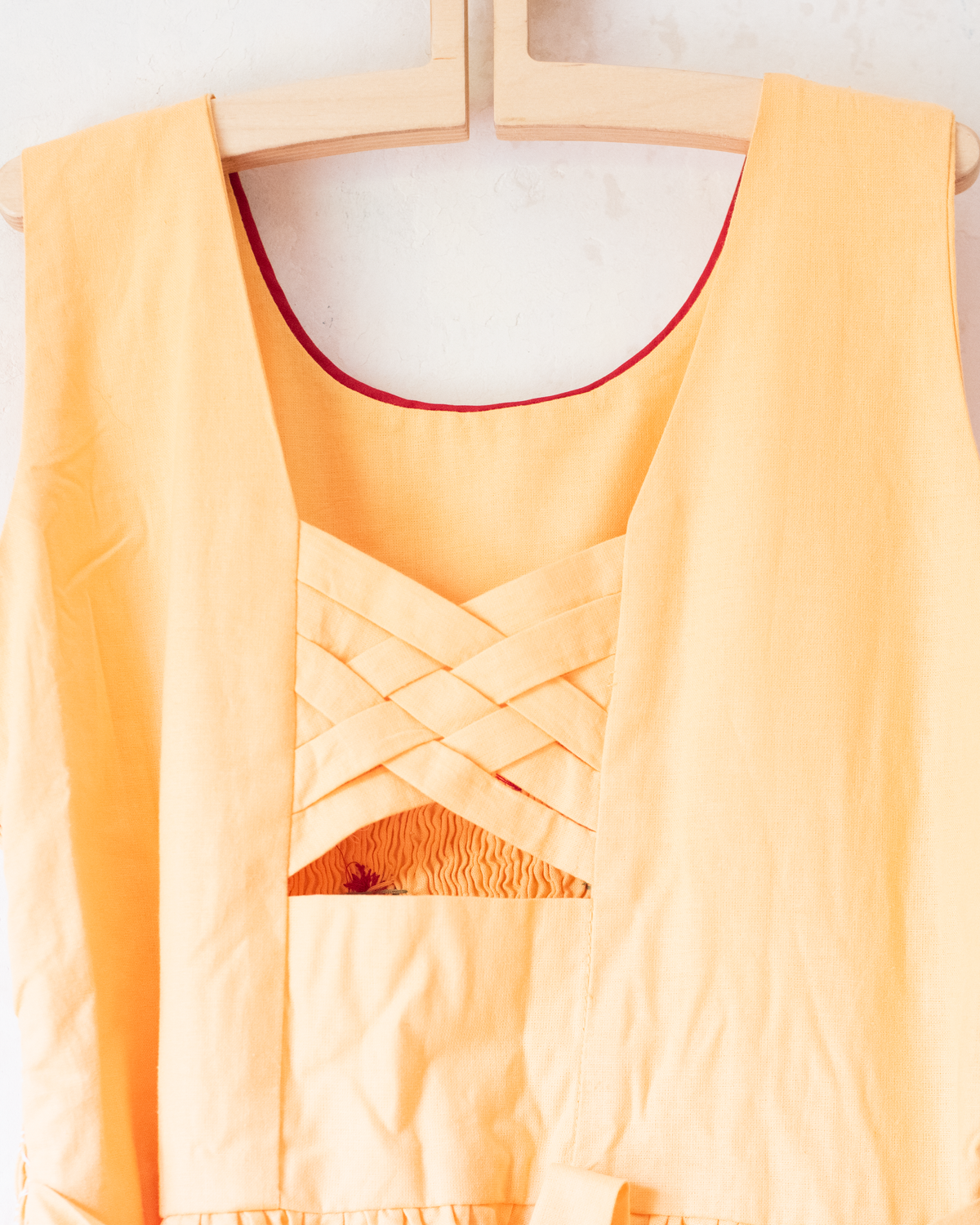 Yellow dress with ruffles and red flowers | 13-14 months