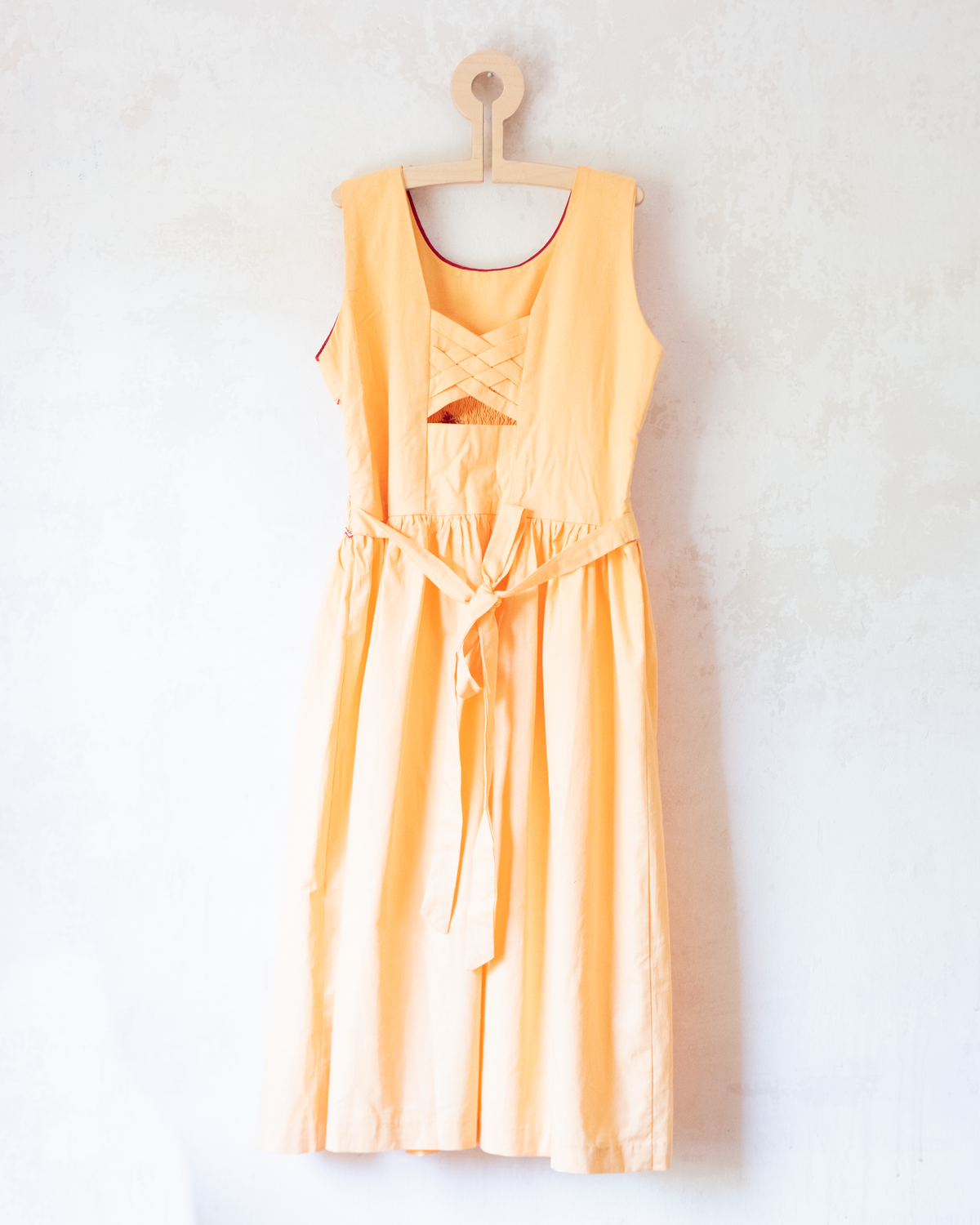 Yellow dress with ruffles and red flowers | 13-14 months