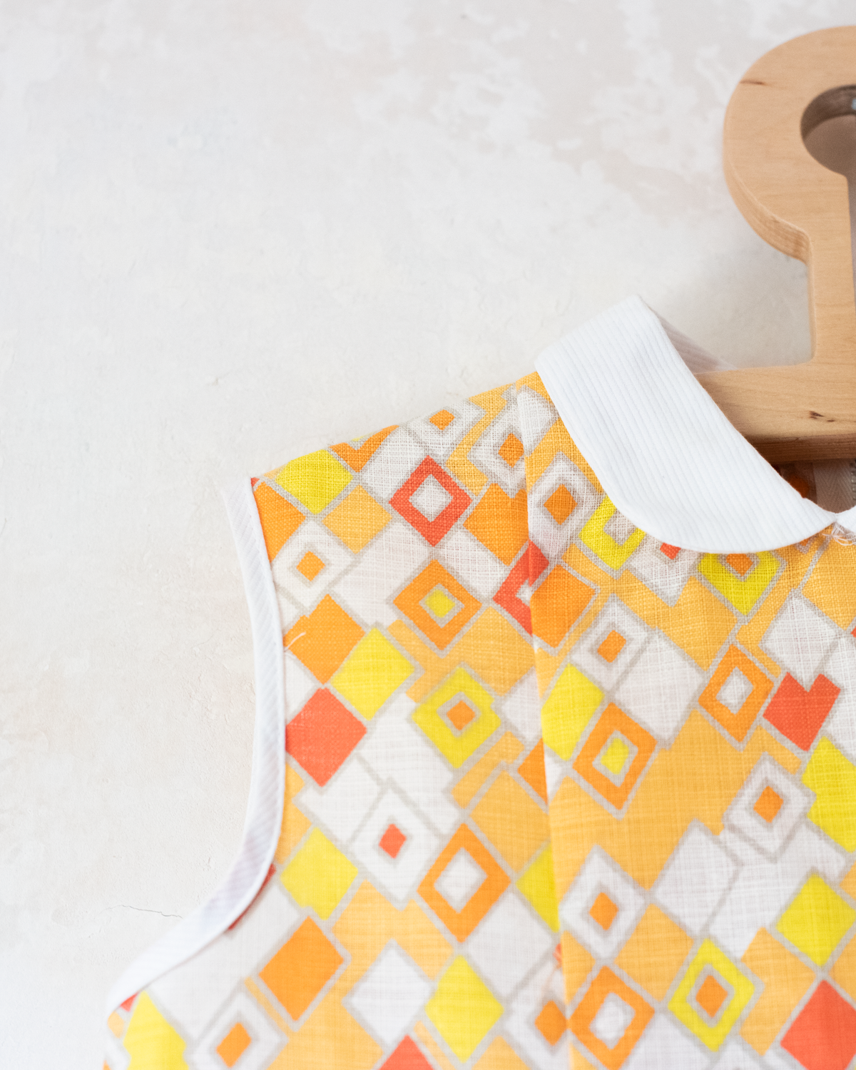 Orange diamond dress | Deadstock from the Sixties | 2-3 years