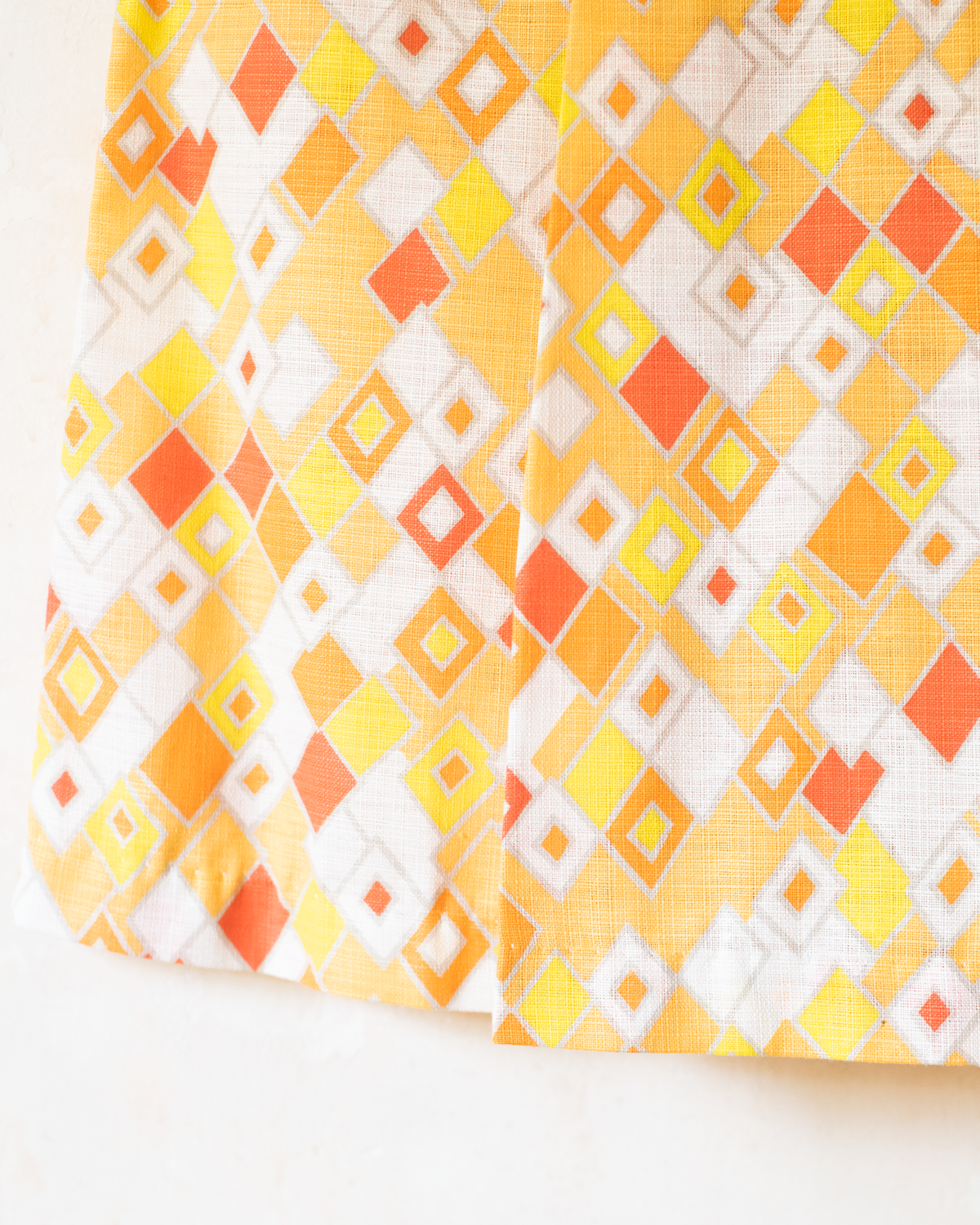 Orange diamond dress | Deadstock from the Sixties | 2-3 years