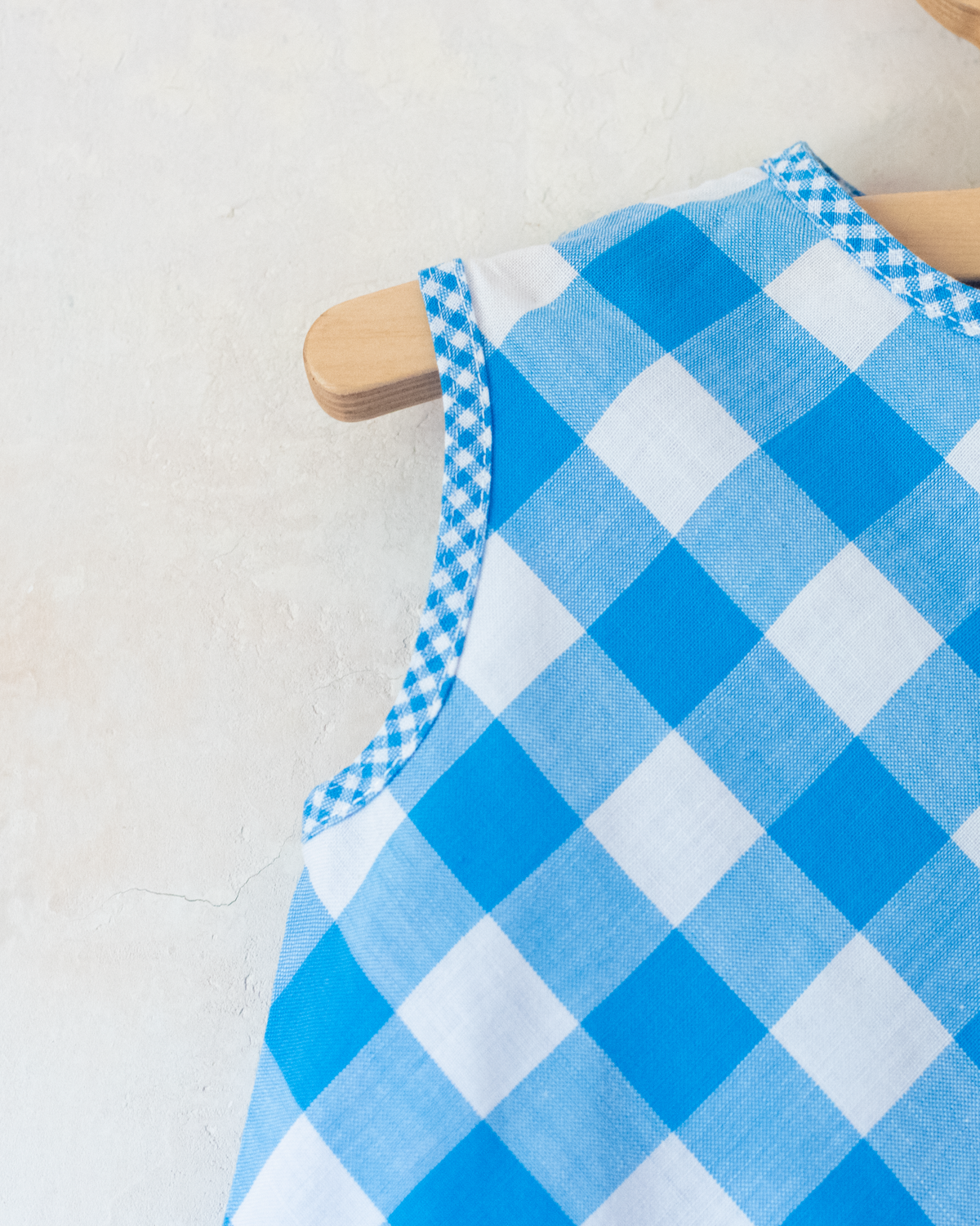 Light blue and white checkered dress | 12-18 months