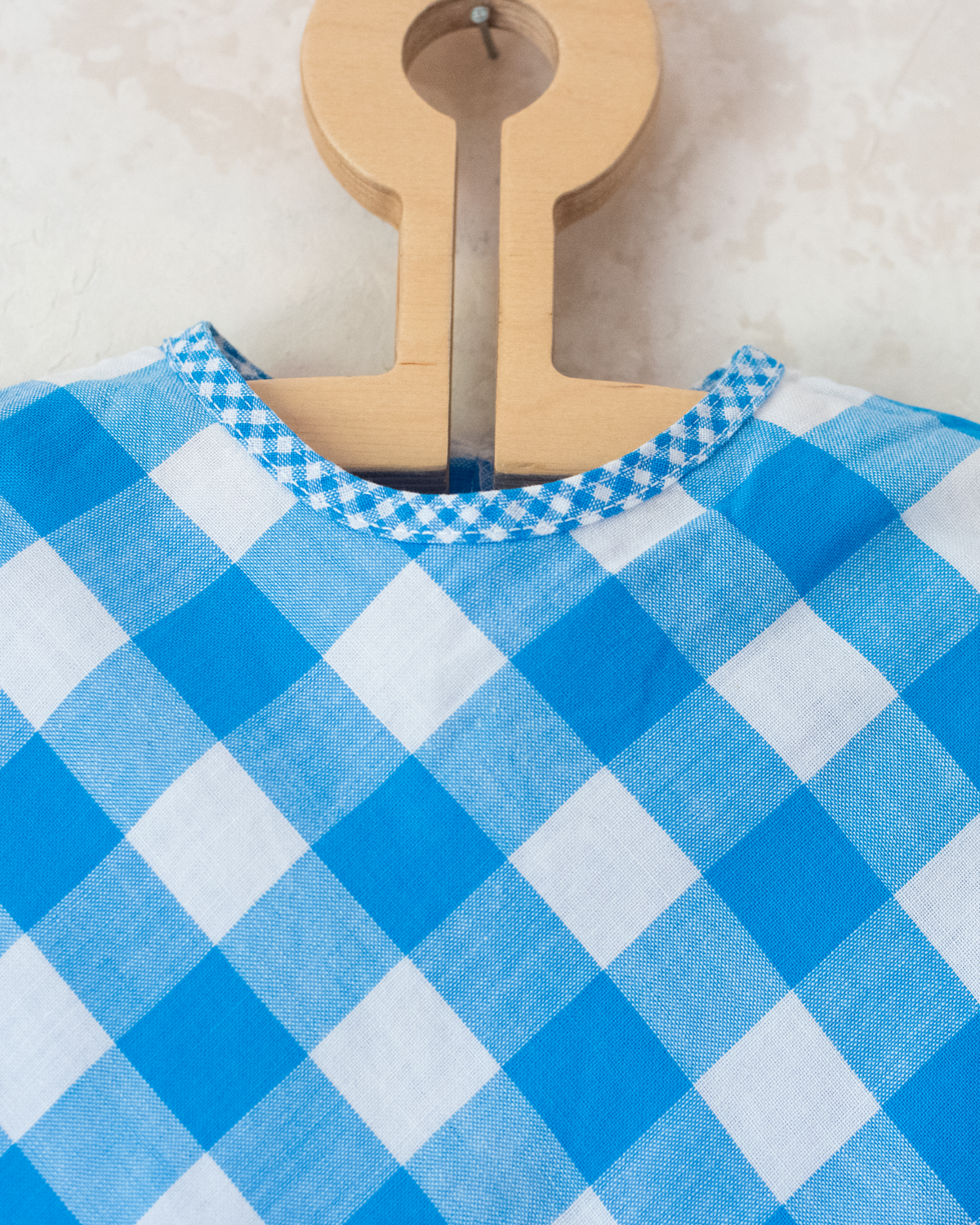Light blue and white checkered dress | 12-18 months