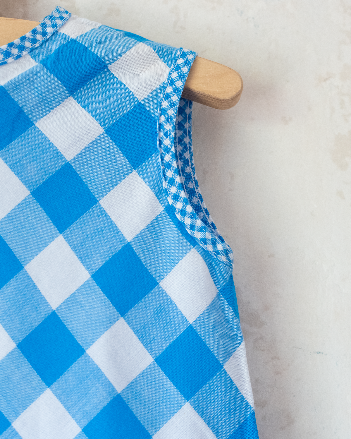 Light blue and white checkered dress | 12-18 months