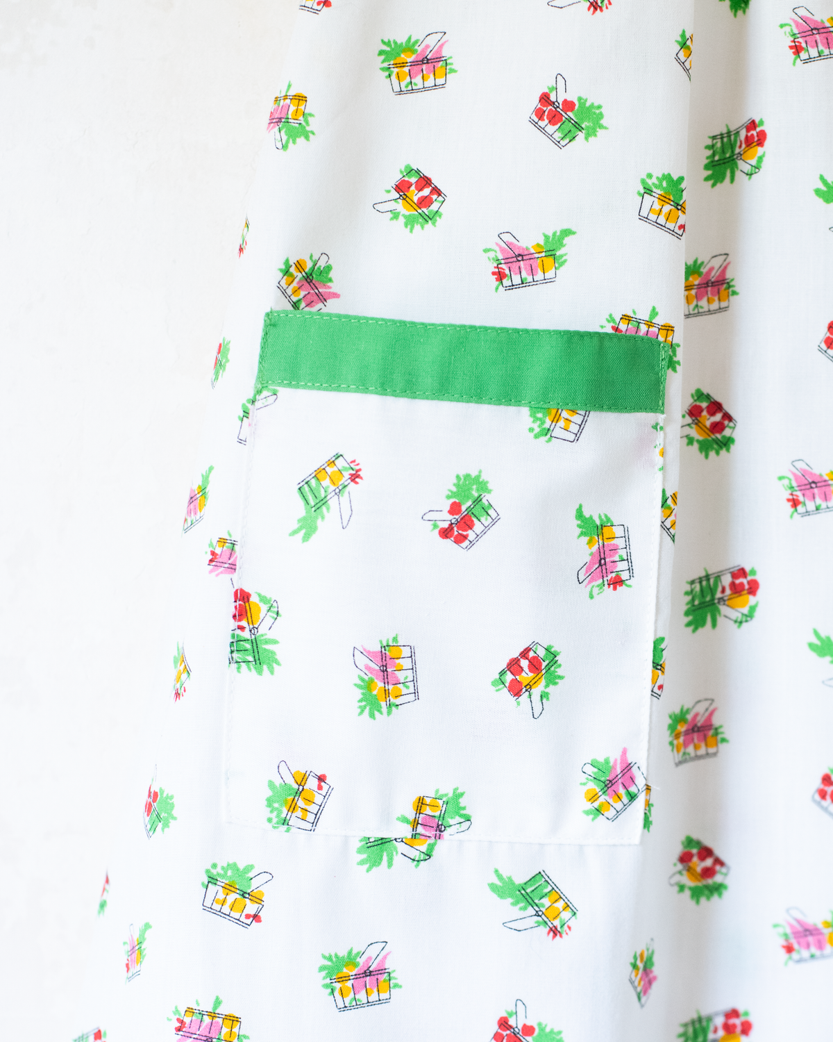 Summer dress with vegetable baskets | Spanish deadstock | 3-4 years