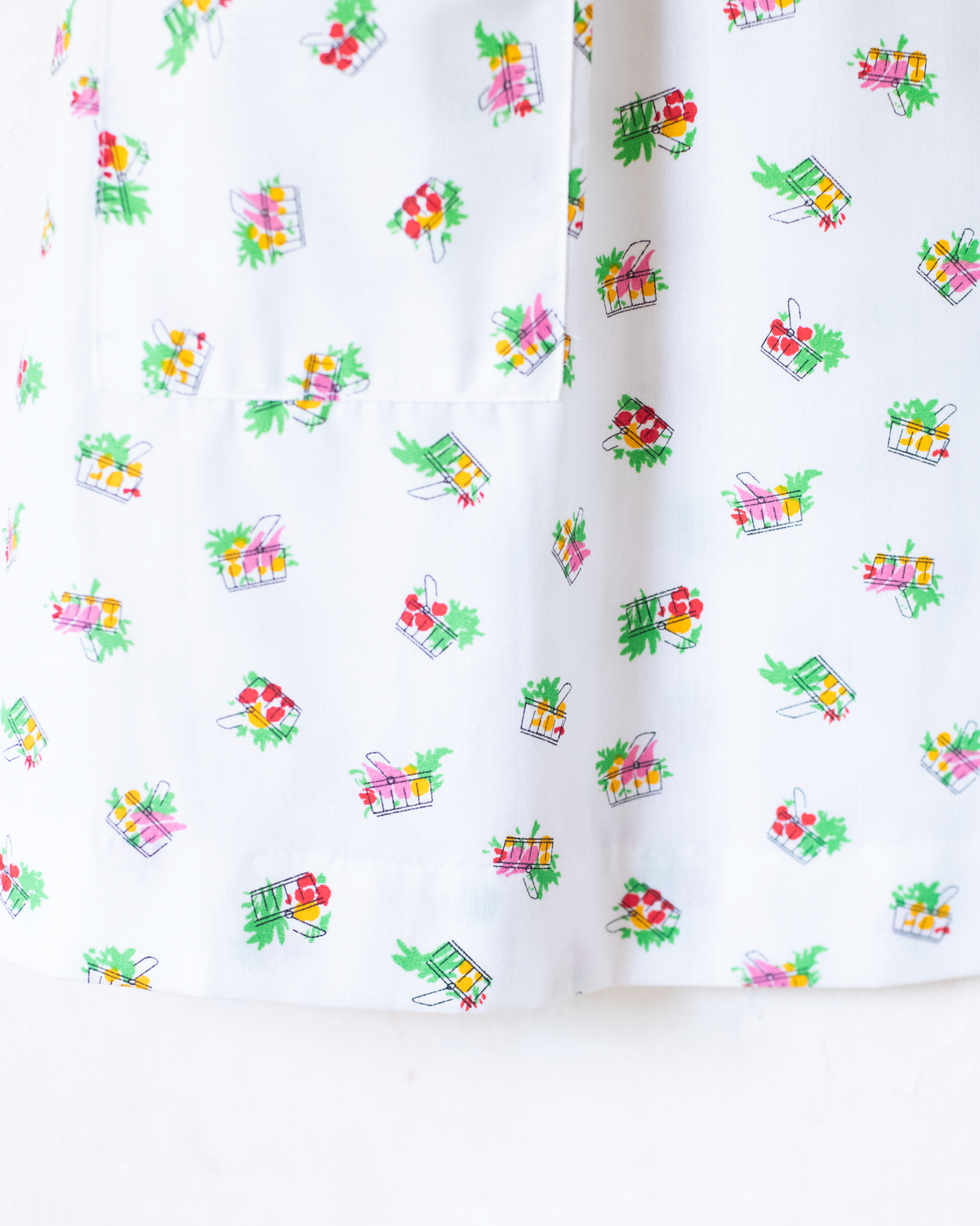 Summer dress with vegetable baskets | Spanish deadstock | 3-4 years