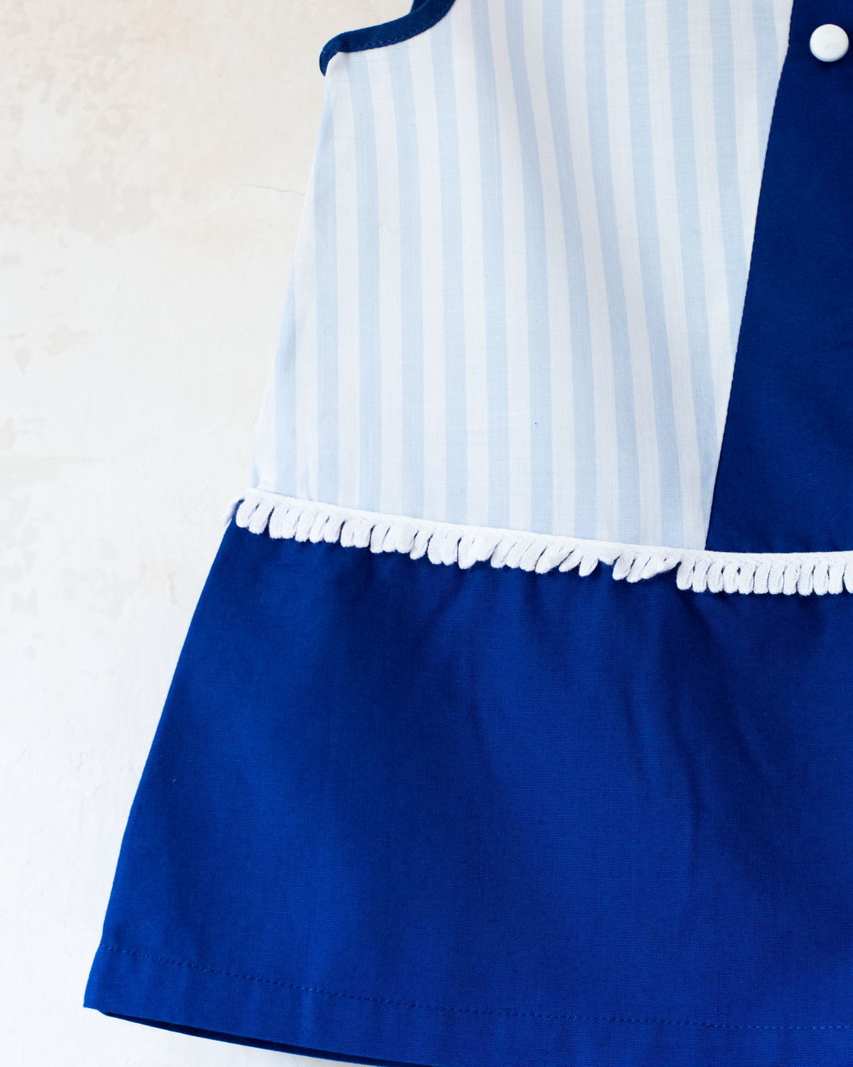 Tunic and shorts with embroidered duck | French deadstock from the 70s | 18-24 months