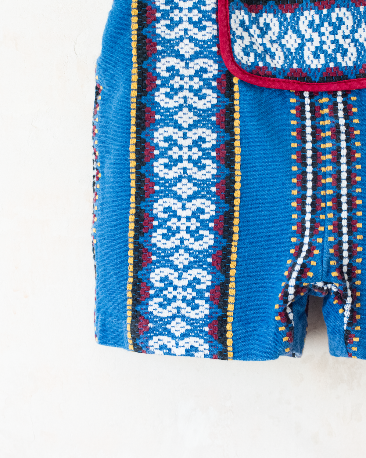 Blue romper with colorful embroidery | 9-12 months