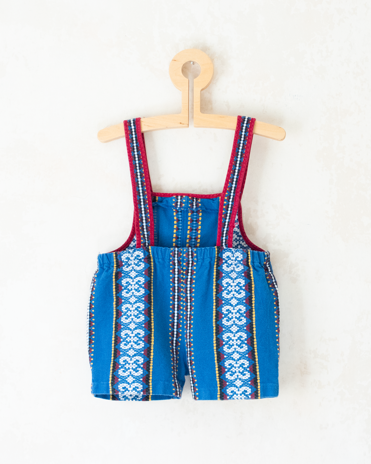 Blue romper with colorful embroidery | 9-12 months