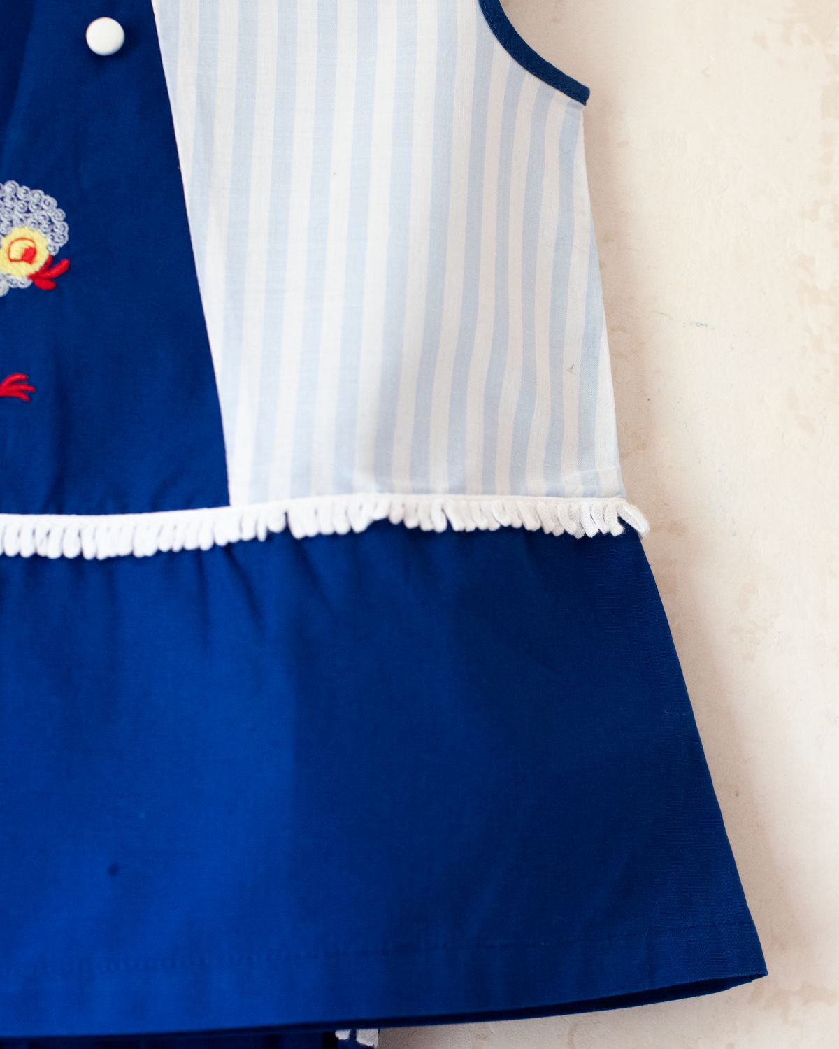 Tunic and shorts with embroidered duck | French deadstock from the 70s | 18-24 months