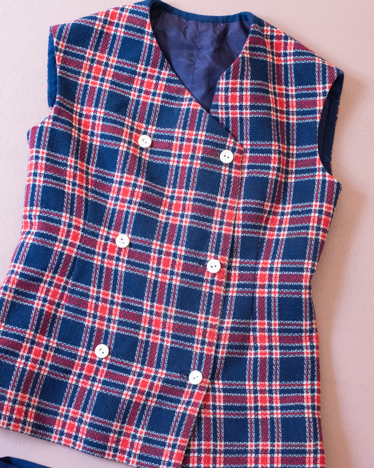 70s plaid vest and pants | 8-9 years