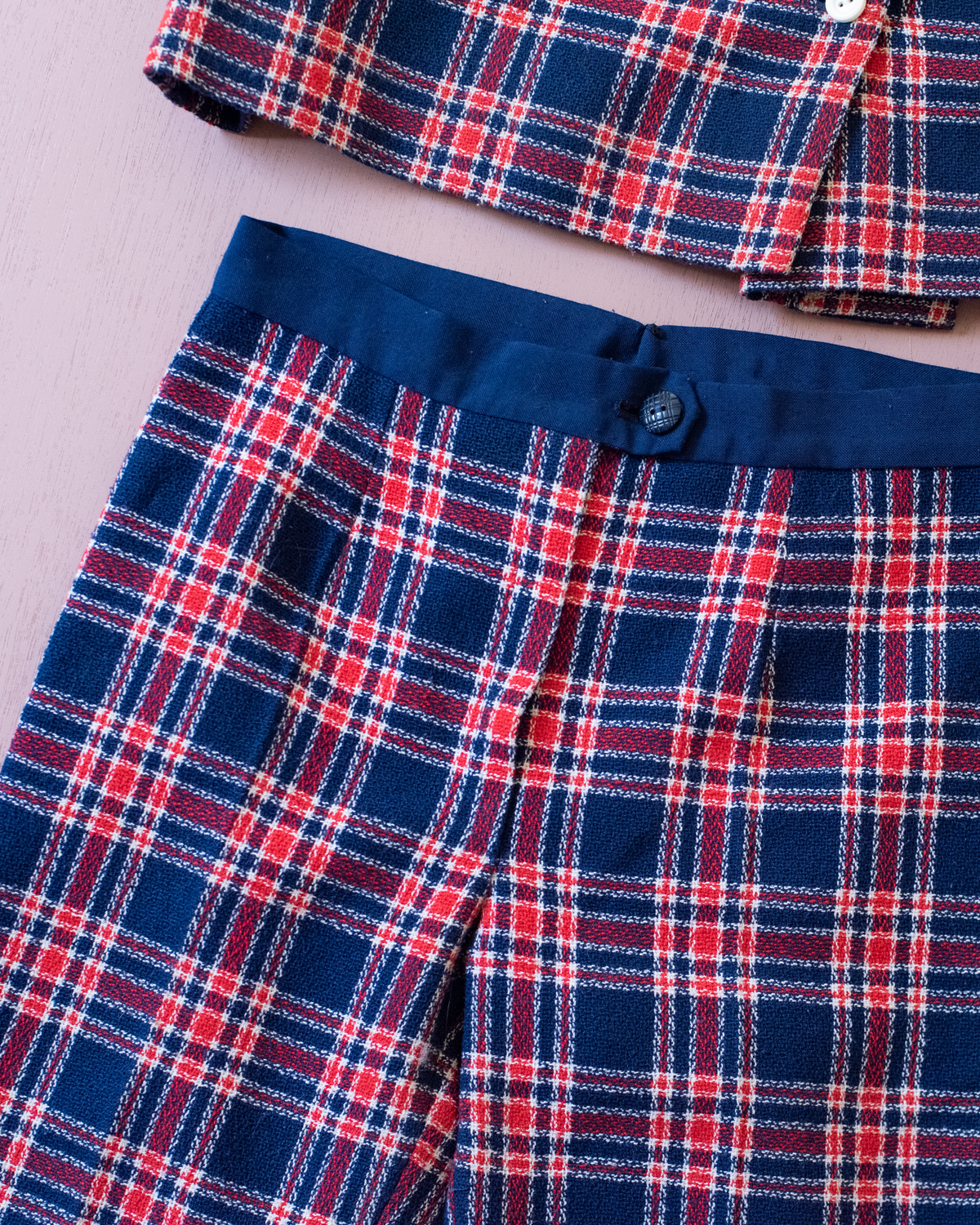 70s plaid vest and pants | 8-9 years