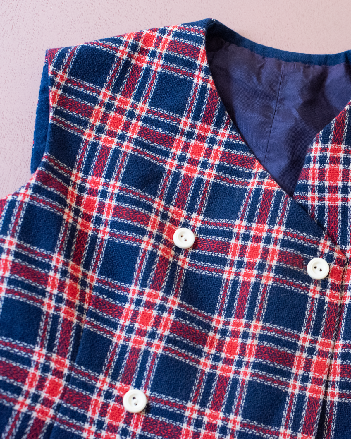 70s plaid vest and pants | 8-9 years
