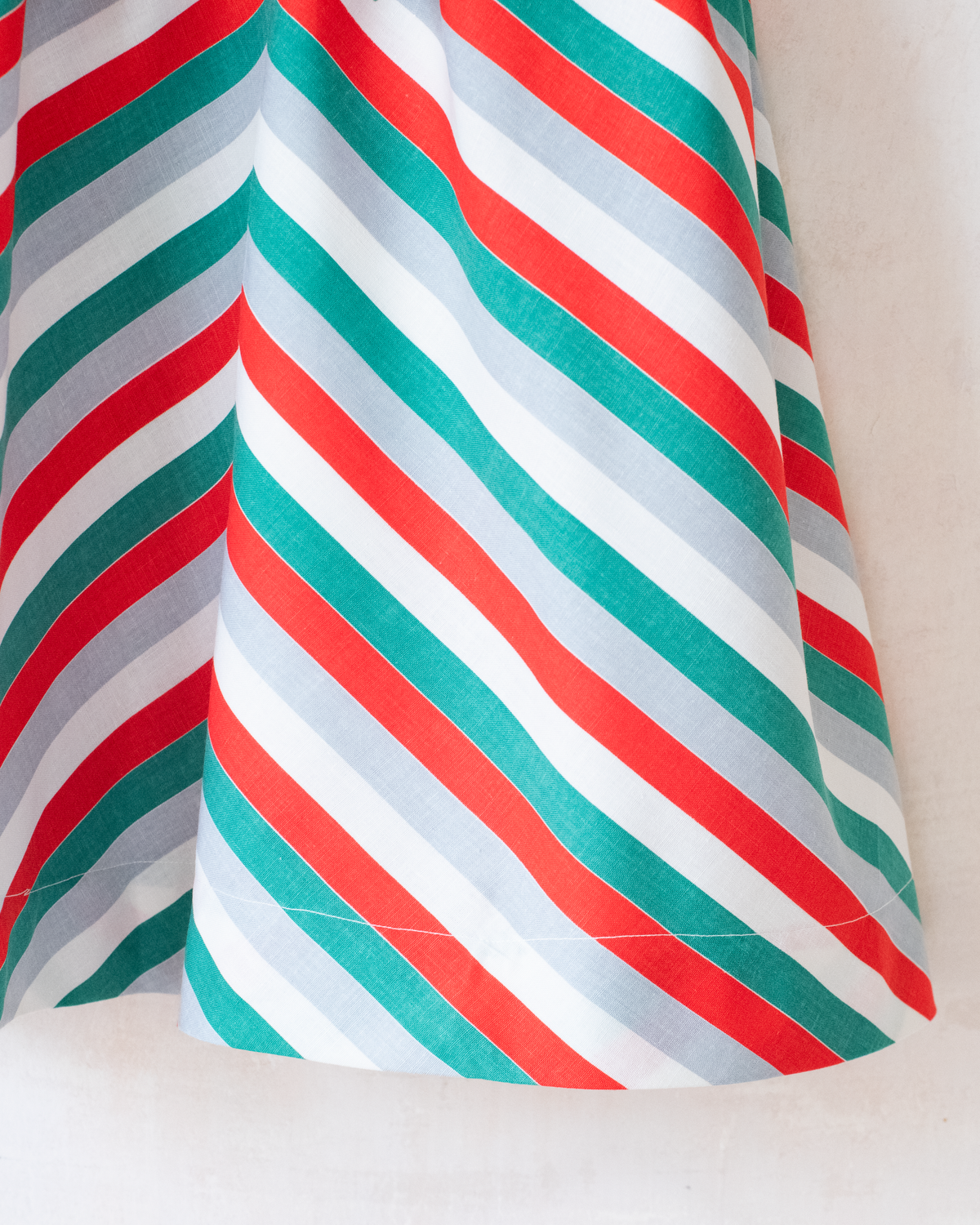 Striped colorful dress | French deadstock from the seventies | 9-10 years
