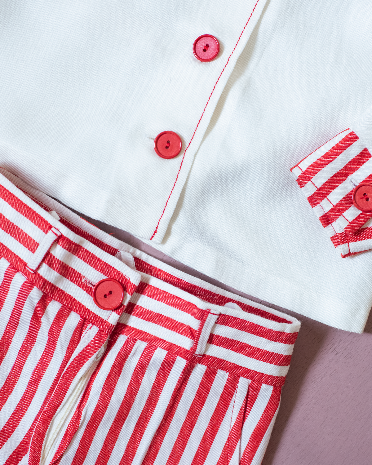 Tailored French suit with stripes | 8-9 years