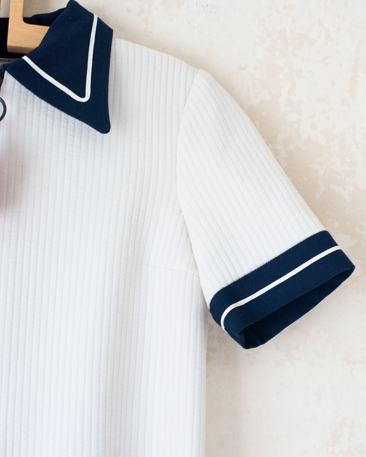Sailor dress with red fish and fleece | 8-9 years
