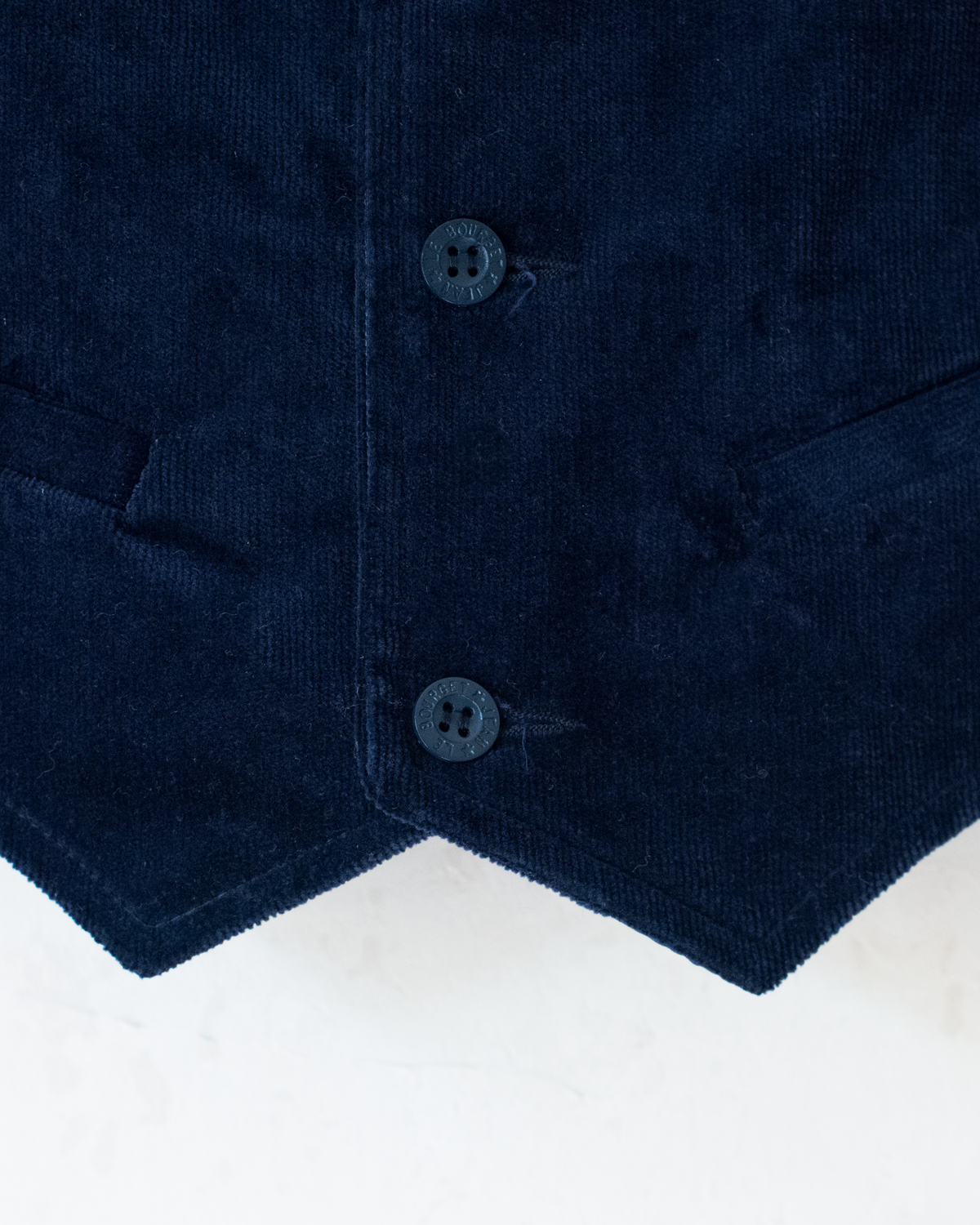 Vest and pants set from France in blue corduroy | 5-6 years