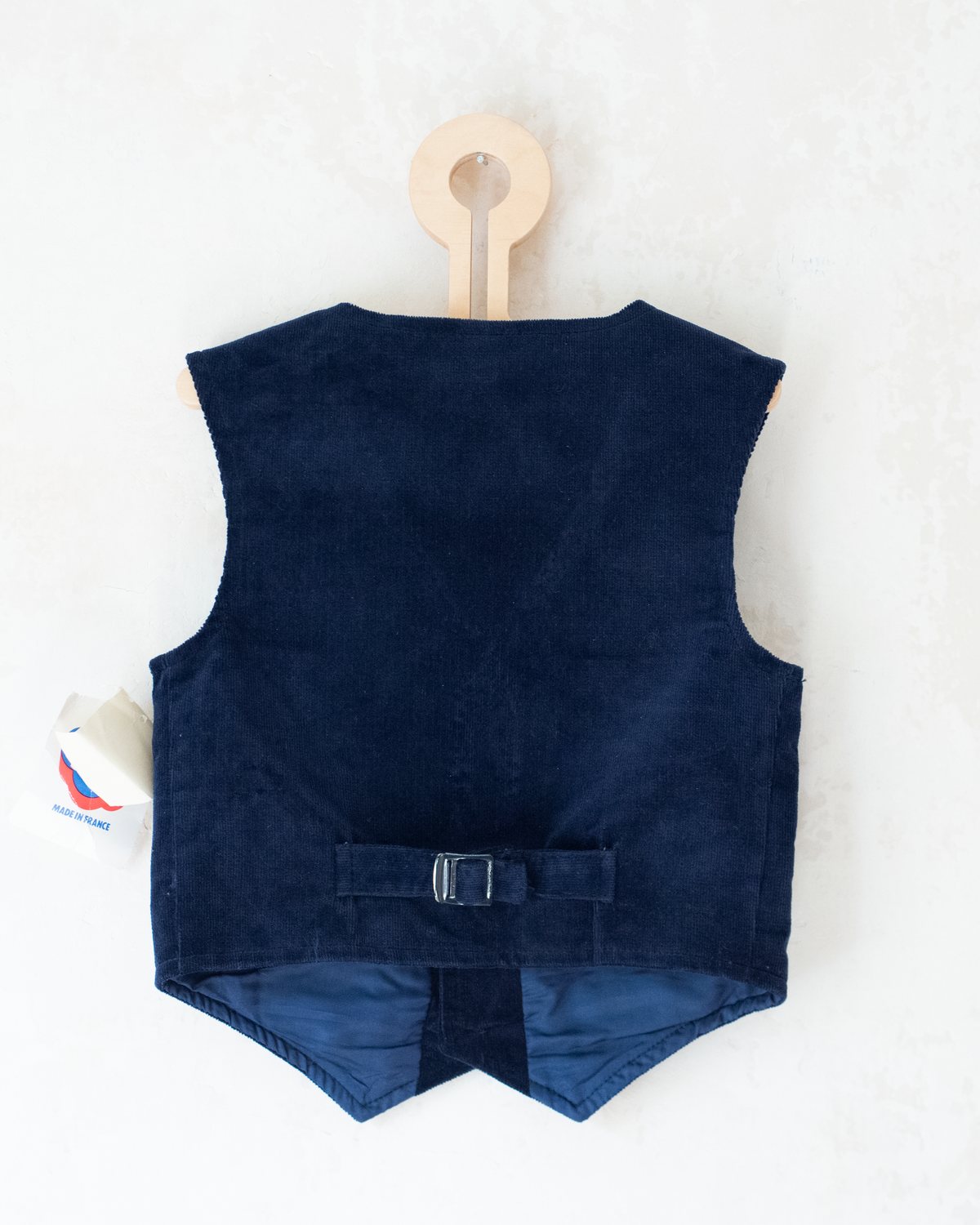 Vest and pants set from France in blue corduroy | 5-6 years