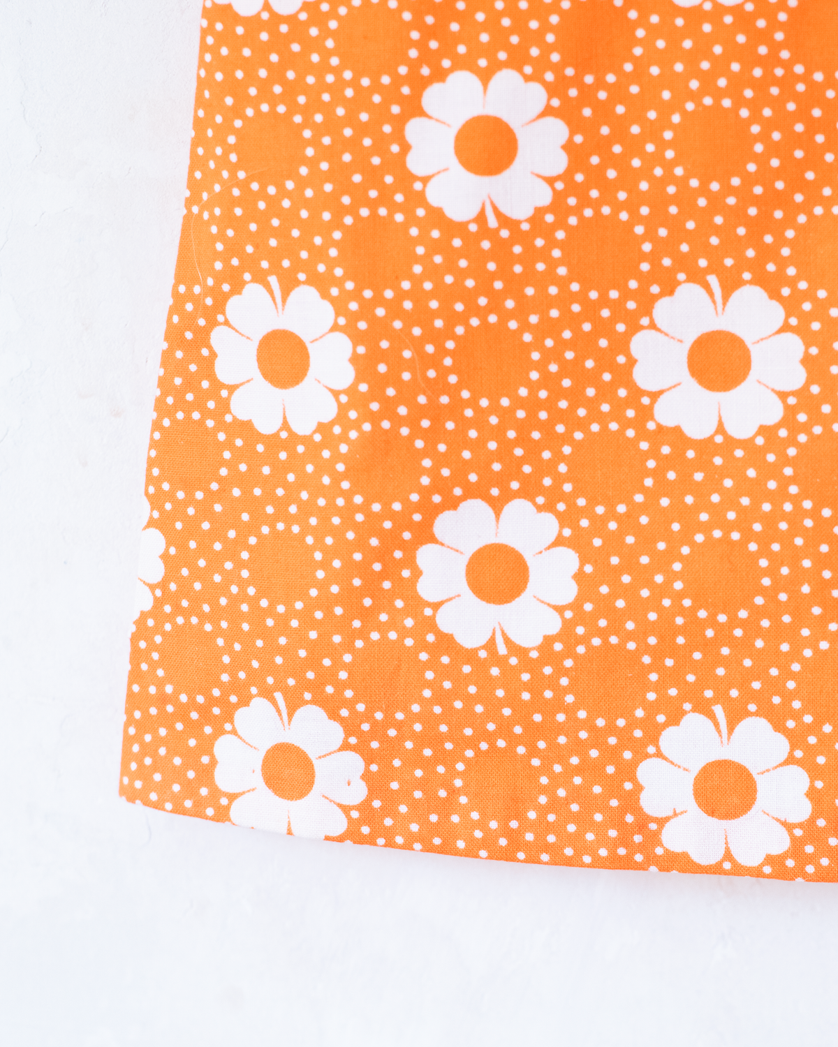 Orange dress with flowers from the 70s | 18-24 months