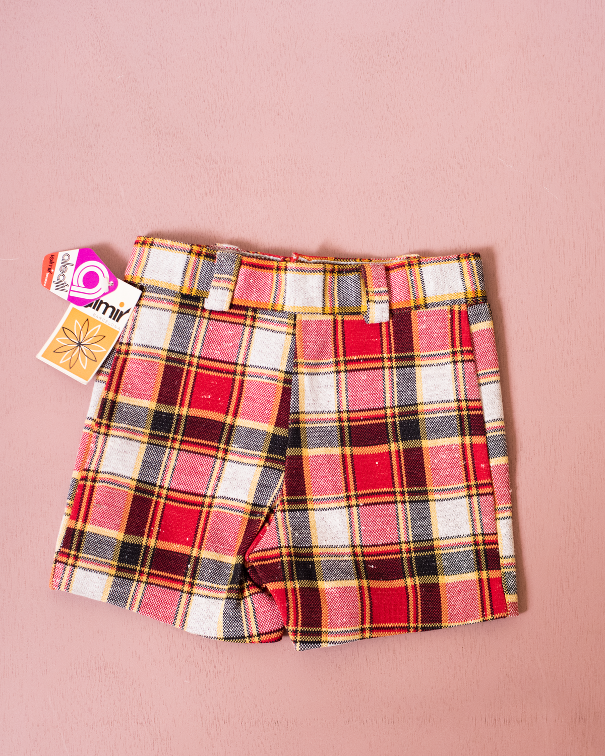 Brown Plaid Pants from the Seventies | Dead Stock from Barcelona | 3-4 Years