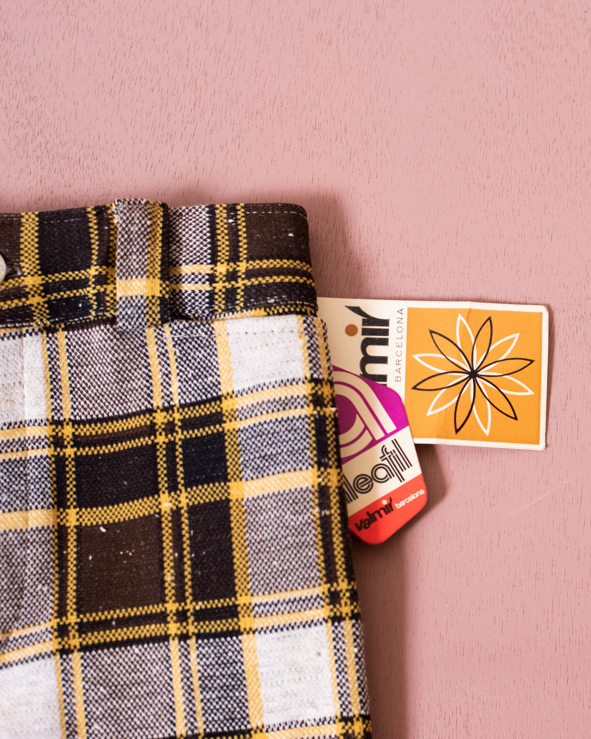 Brown Plaid Pants from the Seventies | Dead Stock from Barcelona | 5-6 Years