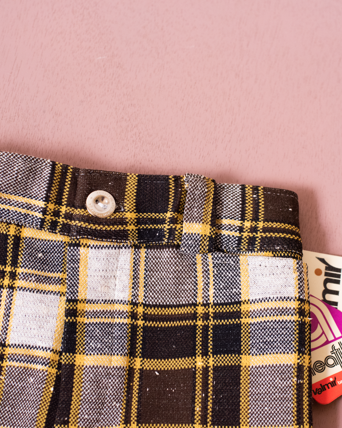 Brown Plaid Pants from the Seventies | Dead Stock from Barcelona | 3-4 Years