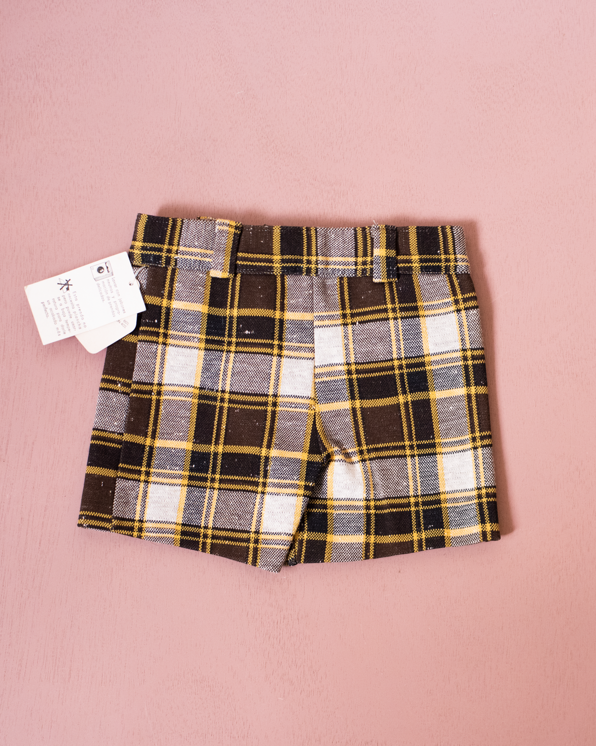 Brown Plaid Pants from the Seventies | Dead Stock from Barcelona | 3-4 Years