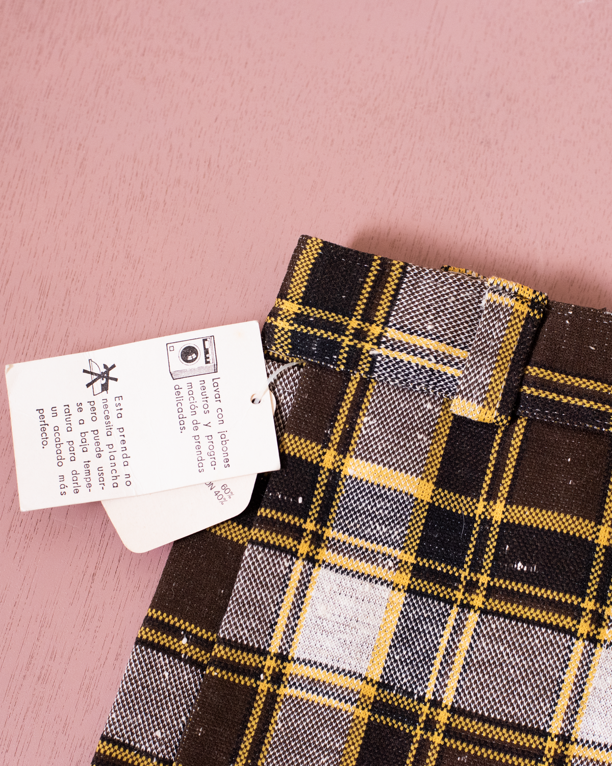 Brown Plaid Pants from the Seventies | Dead Stock from Barcelona | 5-6 Years